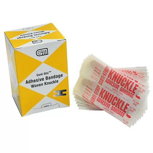 Certi - Strip™ 1" x 3" Woven Knuckle Adhesive Strips - QC Supply - 