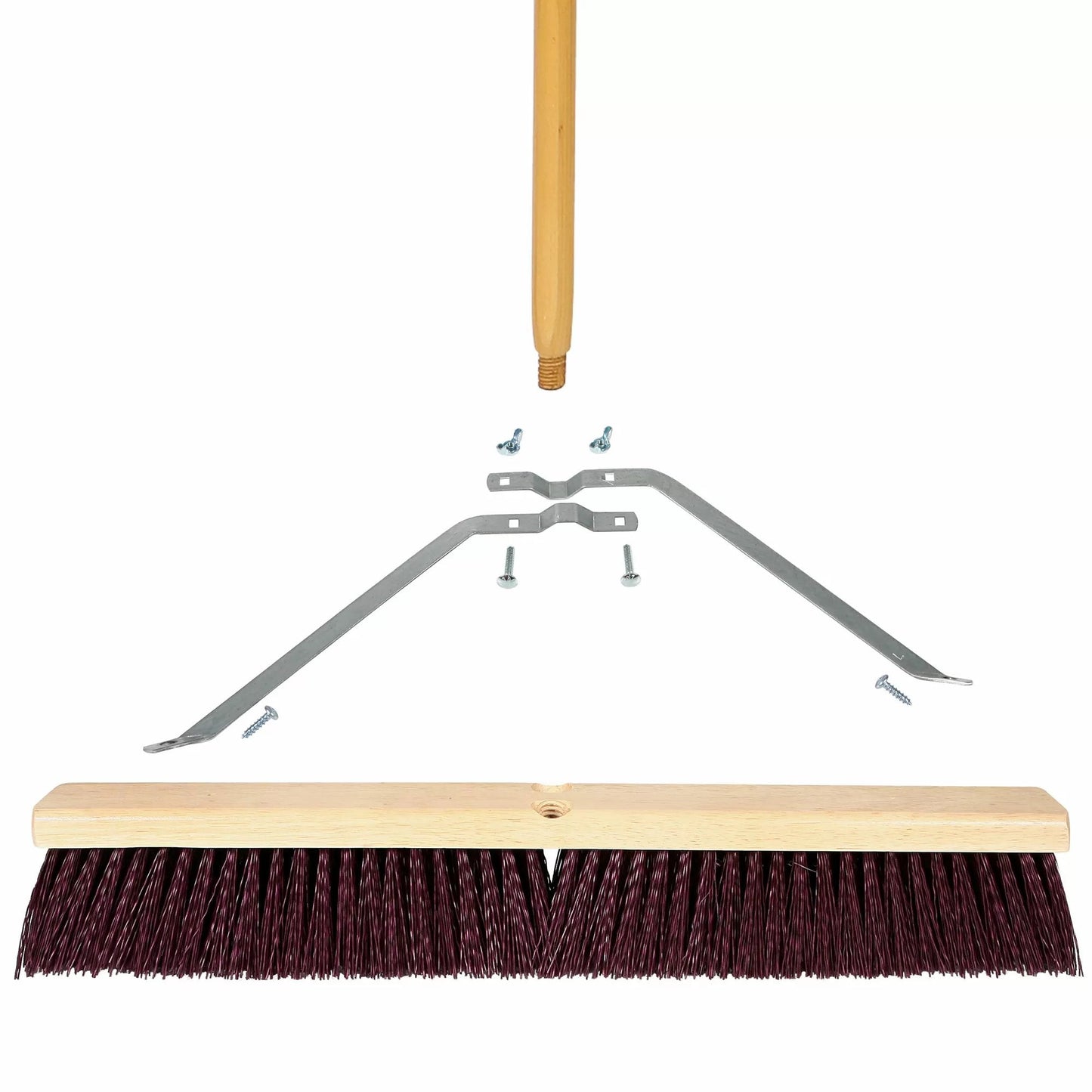 Coarse Sweep Broom With Wood Block - 24" - QC Supply - 
