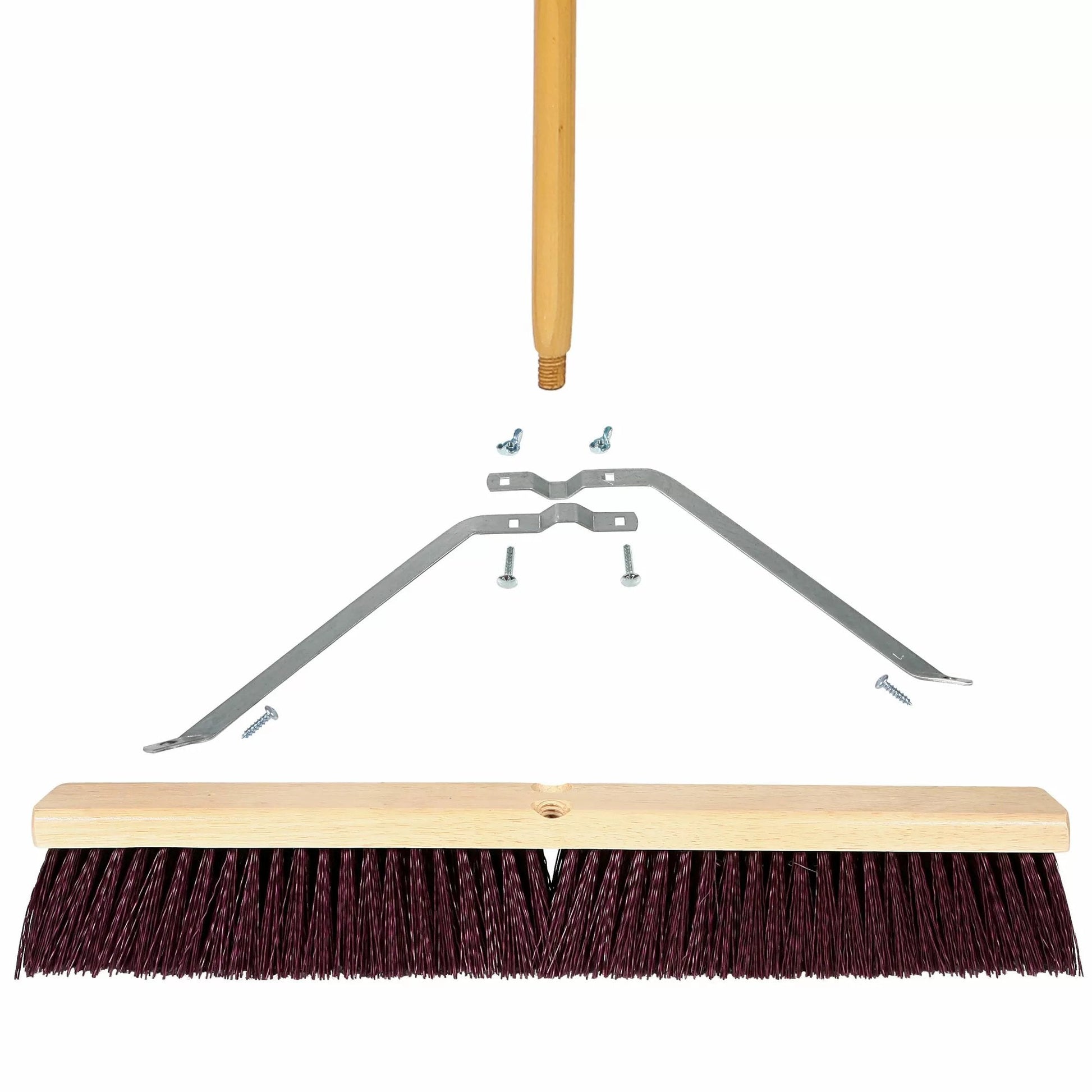 Coarse Sweep Broom With Wood Block - 24" - QC Supply - 