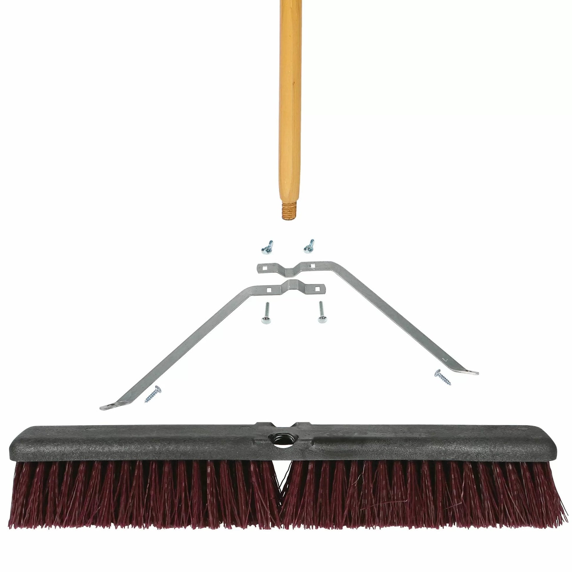 Coarse Sweep Brooms With Wood Handle - QC Supply - 