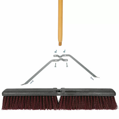 Coarse Sweep Brooms With Wood Handle - QC Supply - 