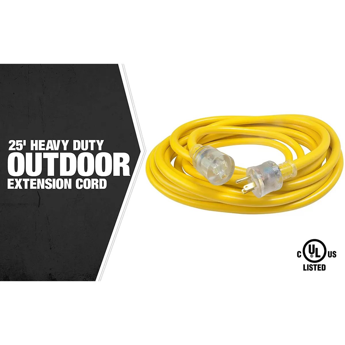 Coleman Cable10/3 SJTW Yellow Vinyl Outdoor Extension Cord - QC Supply - 