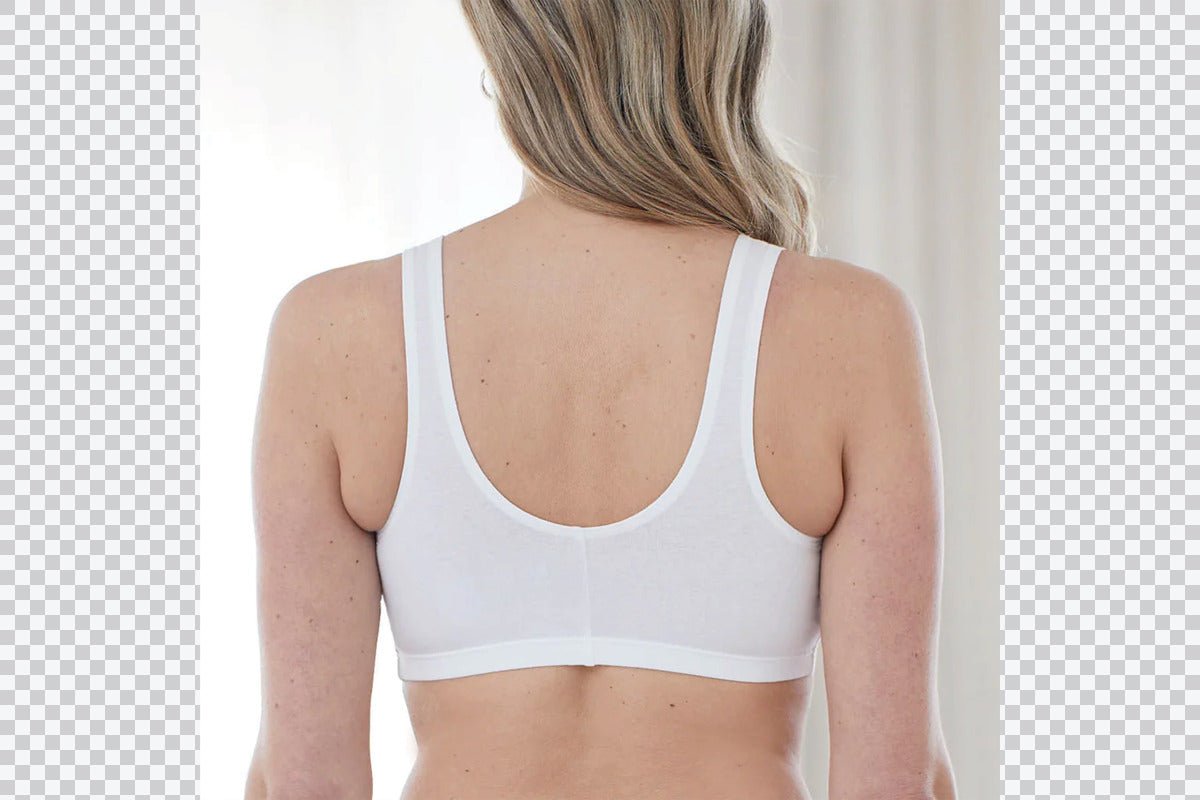Comfortable Unlined Wireless Cotton Stretch Sports Bra with Front Closure - QC Supply - 