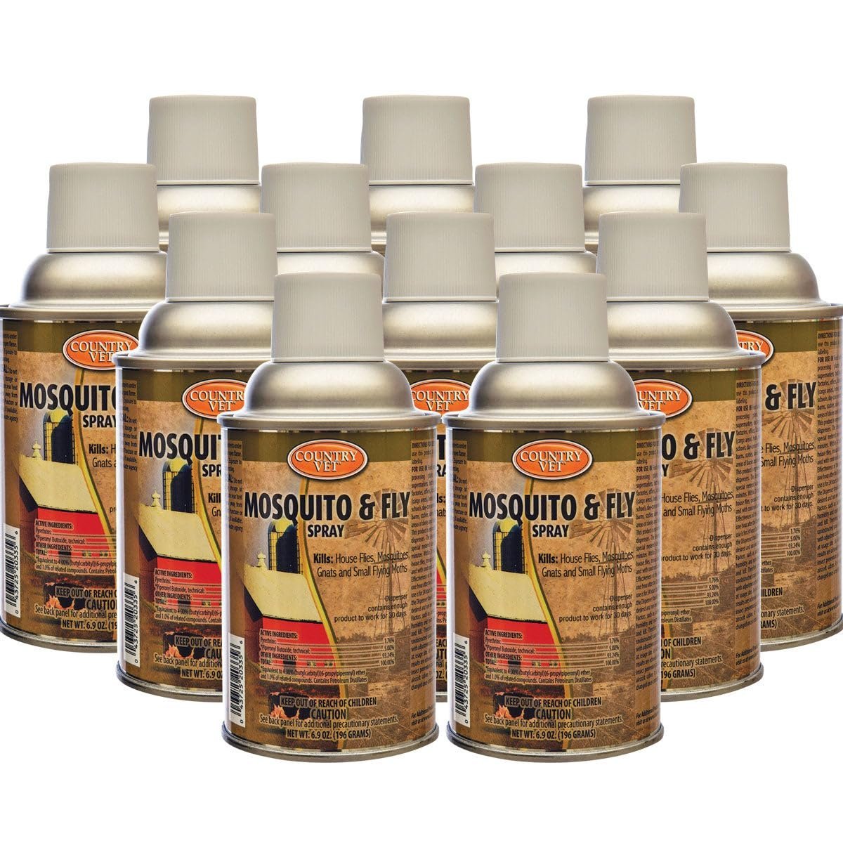 Country Vet Mosquito & Fly Spray - 6.9 oz. - 12 Pack - QC Supply -