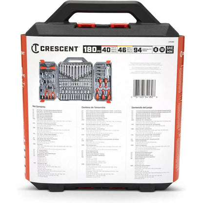 Crescent® SAE/Metric Professional Tool 180 - Piece Set - QC Supply - 