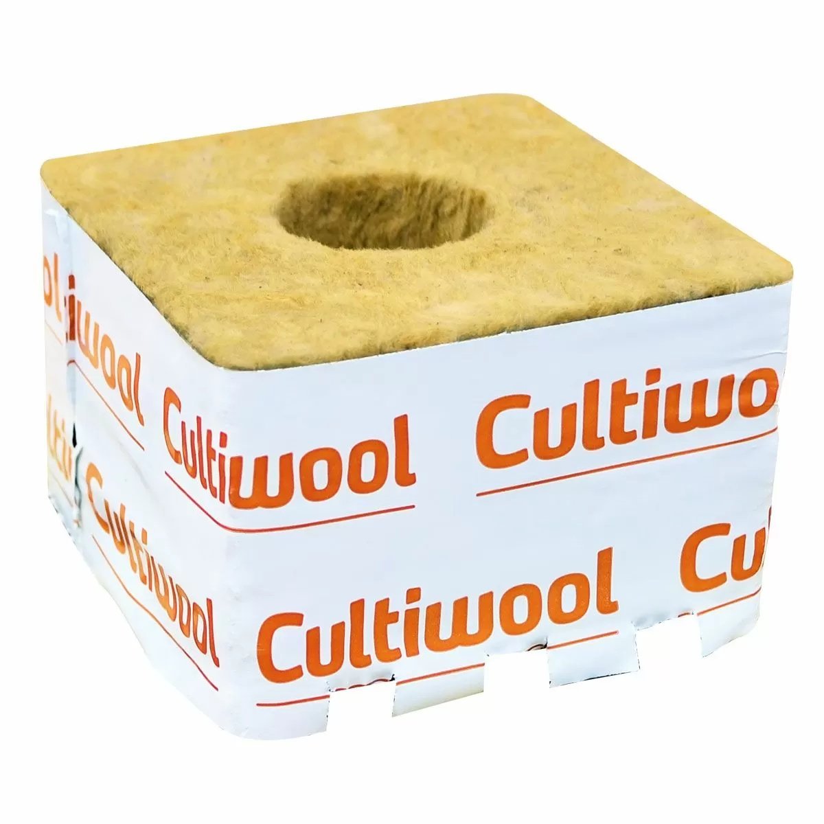 Cultiwool Substrate Block - 4'' x 4'' x 2.5'' - Full Case - QC Supply - 
