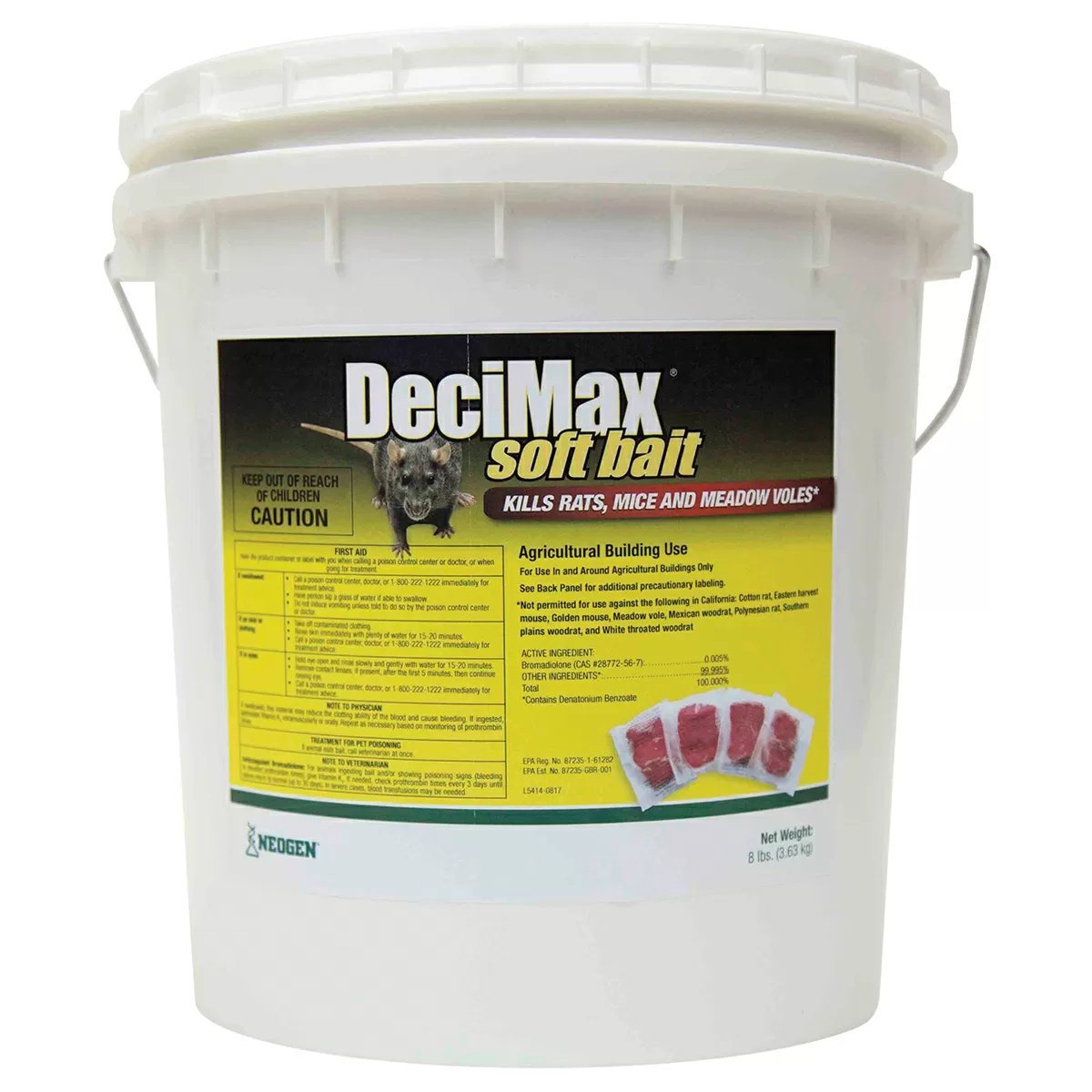 DeciMax® Rodenticide Soft Bait - 8 lb Pail - QC Supply - 