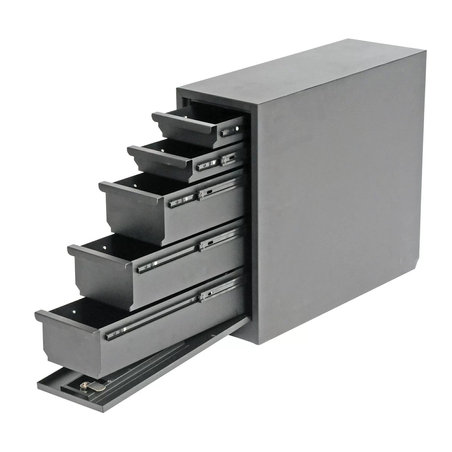DeeZee® Black Steel Wheel Well Tool Box - QC Supply - 