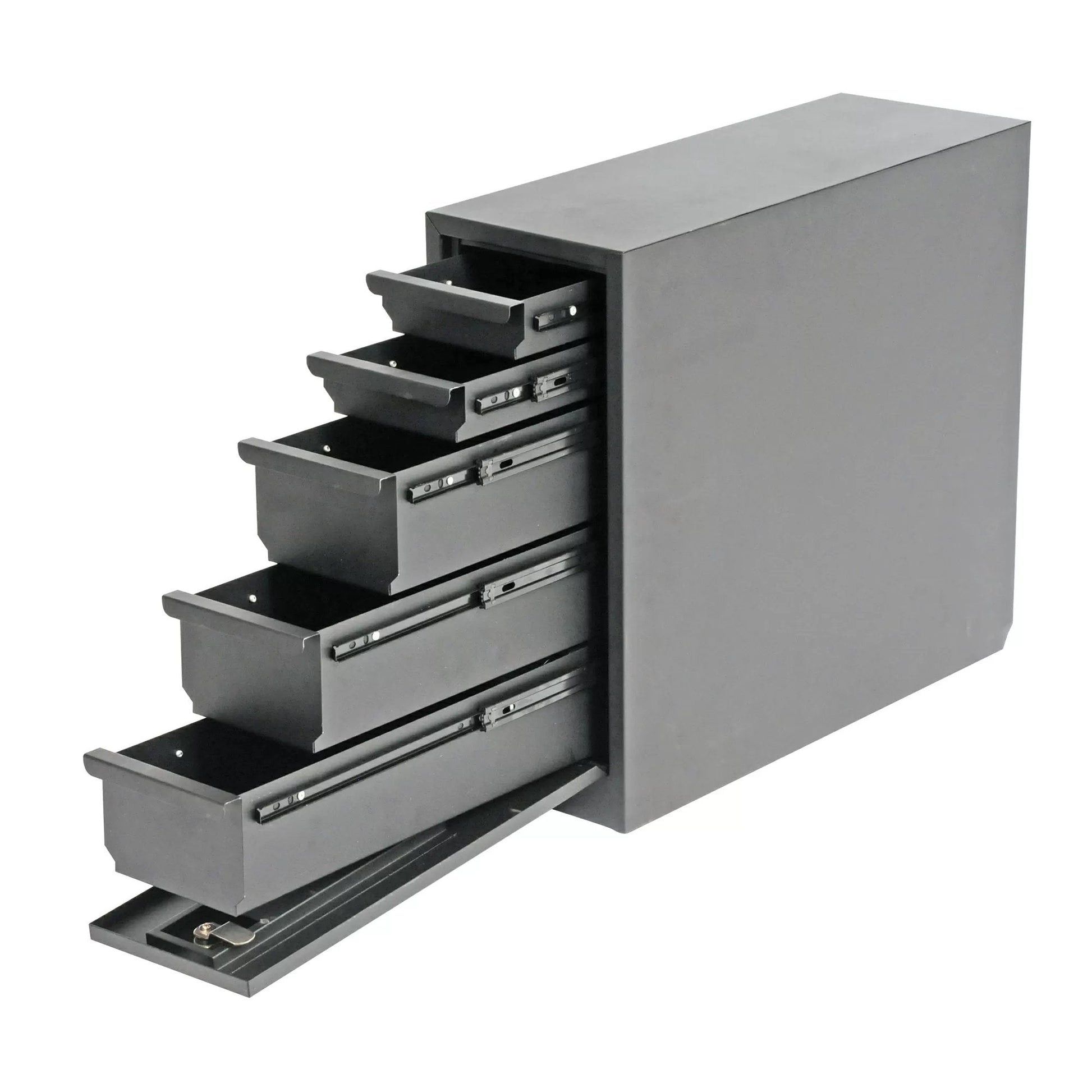 DeeZee® Black Steel Wheel Well Tool Box - QC Supply - 