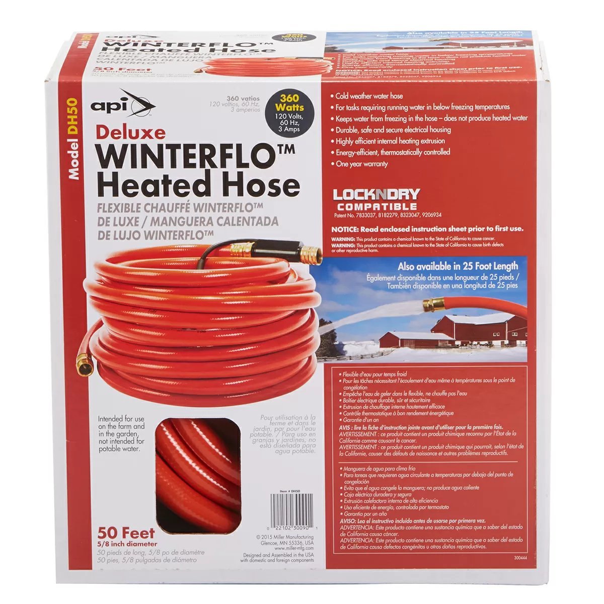 Deluxe Winterflo Heated Water Hose - QC Supply - 