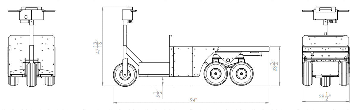 DM Carts F - 5 Flatbed Cart - QC Supply - 