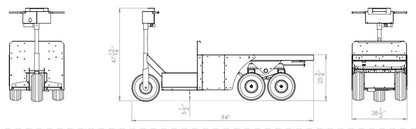 DM Carts F - 5 Flatbed Cart - QC Supply - 