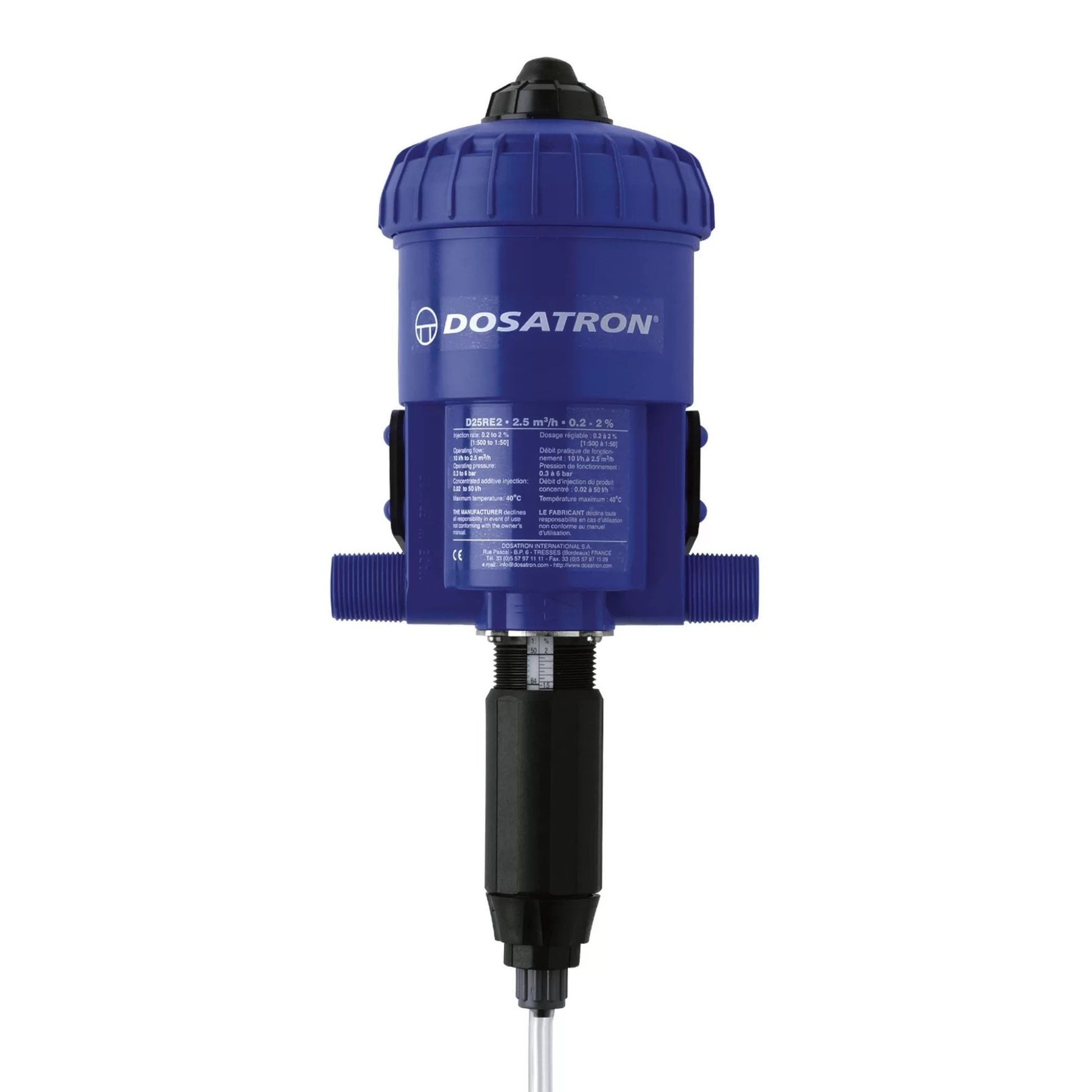 Dosatron® D25RE2 Medicator Without Bypass Top - QC Supply - 