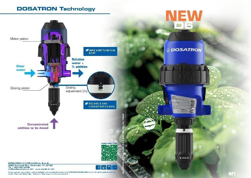 Dosatron D6MZ2 Water - Powered Dosing Pump - 26 GPM - QC Supply - 