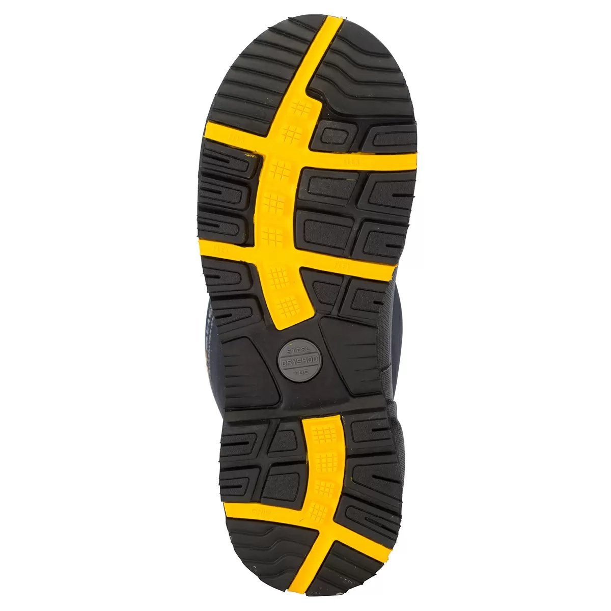DRYSHOD® Steel Toe Hi Protective Work Boots - Black/Yellow - QC Supply - 