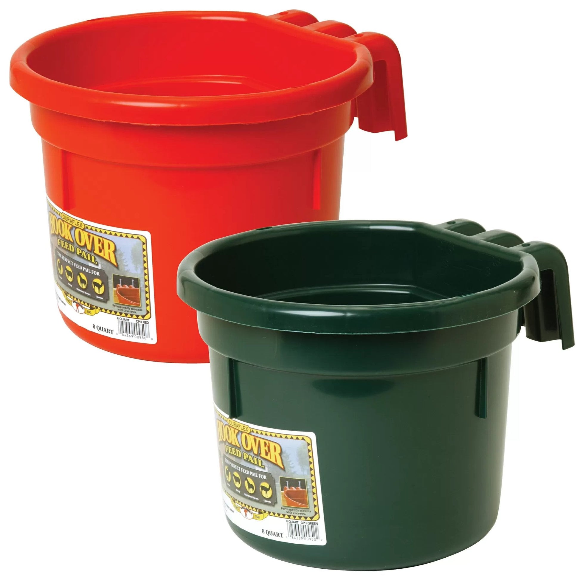 DuraFlex® 8 Quart Hook Over Feed Pail - QC Supply - 