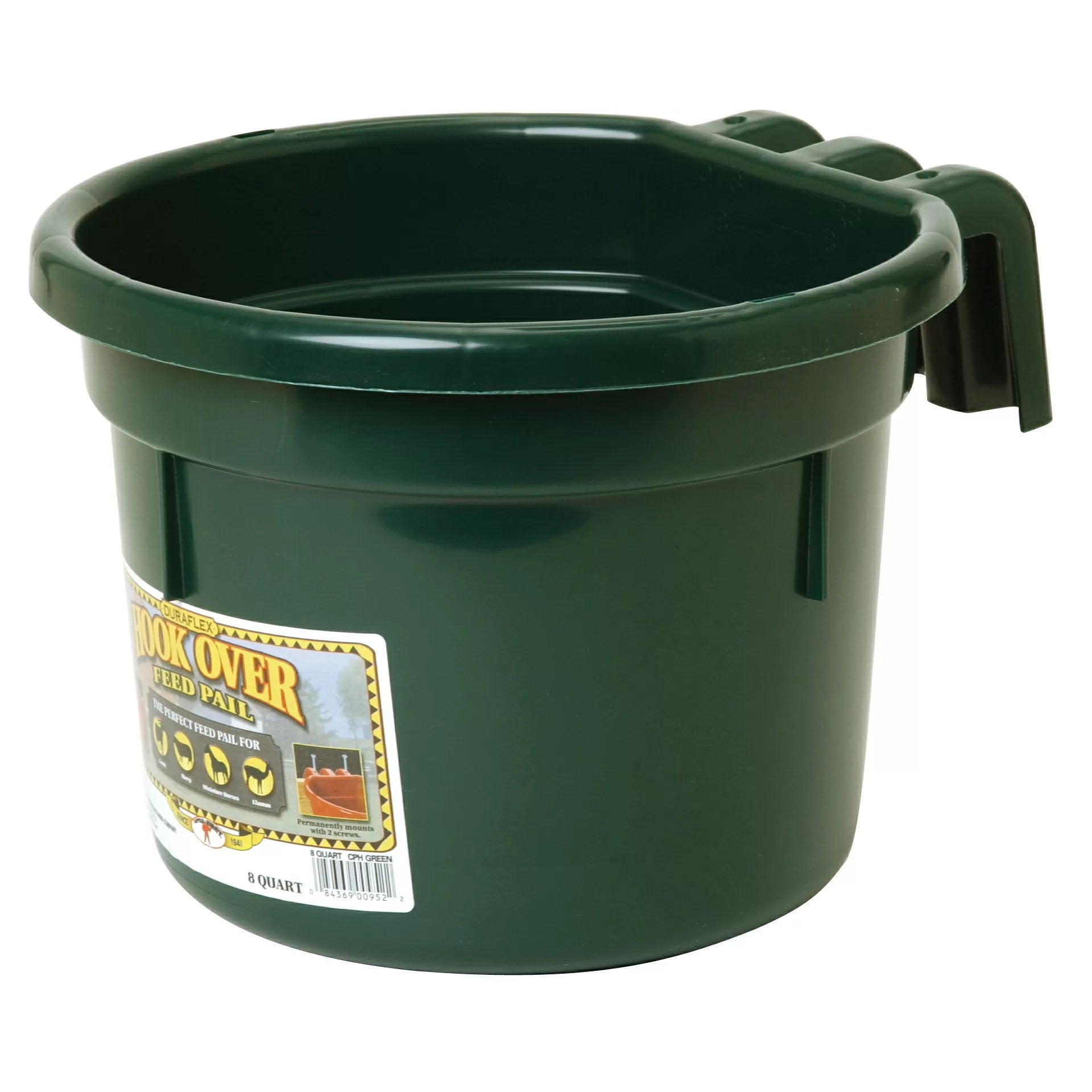 DuraFlex® 8 Quart Hook Over Feed Pail - QC Supply - 