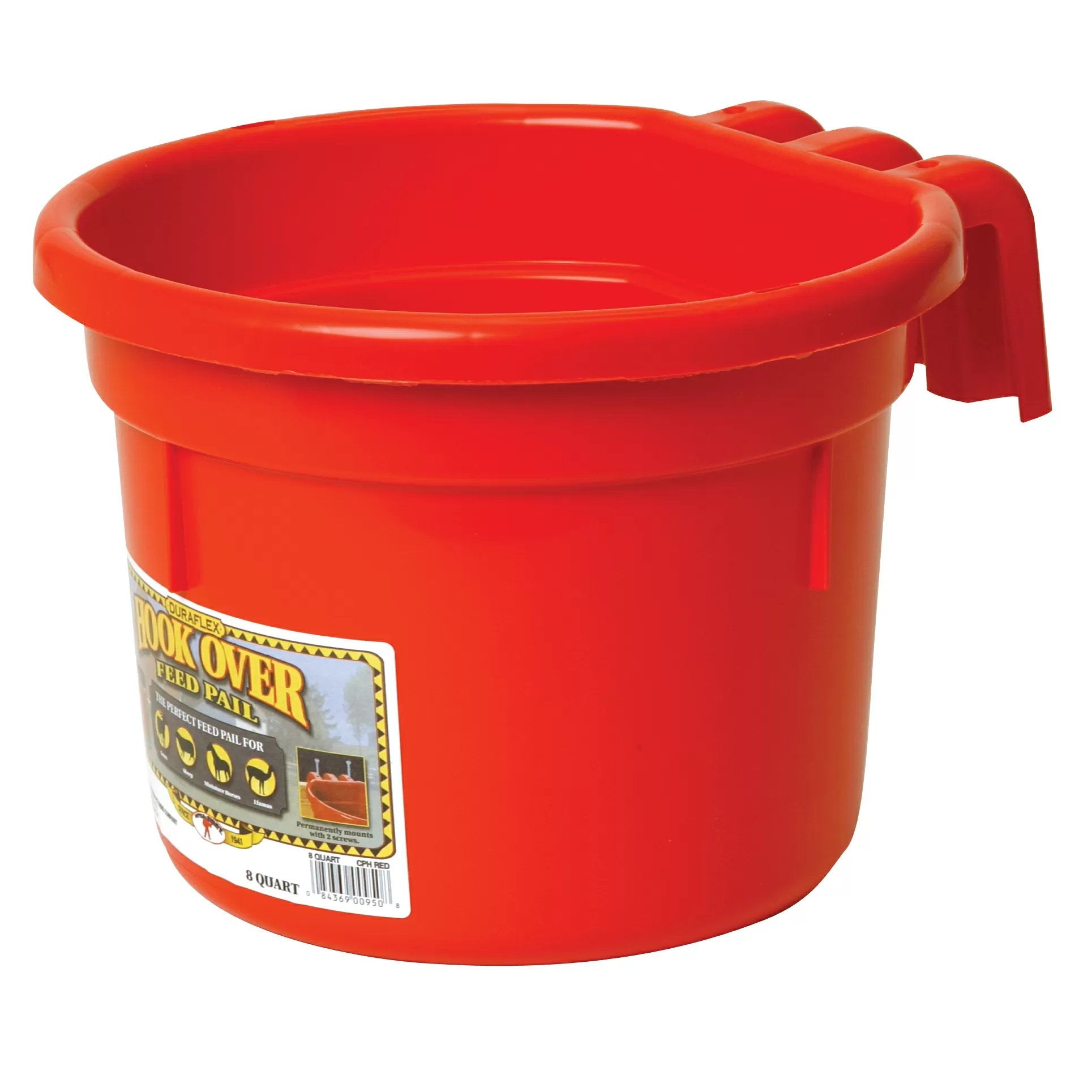 DuraFlex® 8 Quart Hook Over Feed Pail - QC Supply - 