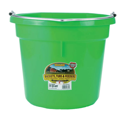 DuraFlex® Plastic Flat Back Bucket - 20 Quart - QC Supply - 