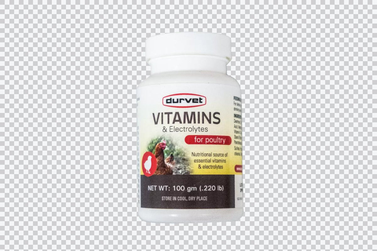 Durvet Vitamins & Electrolytes for Poultry - 100 Gm. - QC Supply - 