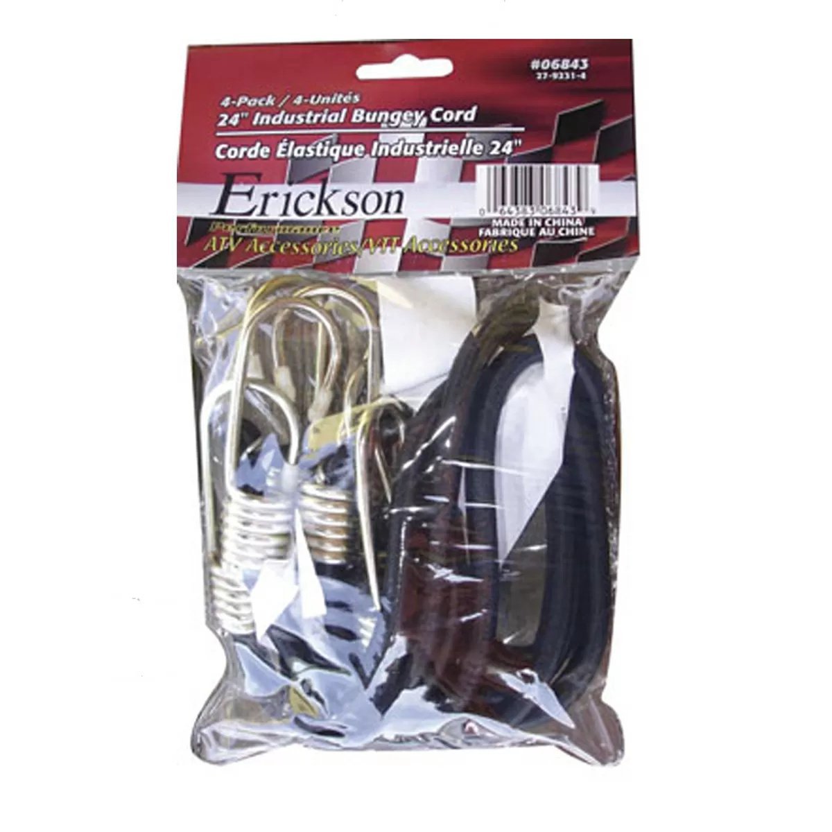 Erickson Manufacturing Black Industrial Bungey (4/Pk) - 10 MM - QC Supply - 