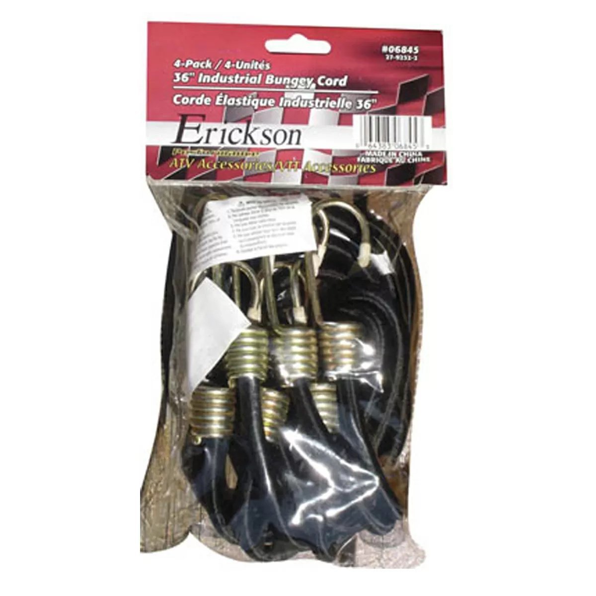 Erickson Manufacturing Black Industrial Bungey (4/Pk) - 10 MM - QC Supply - 