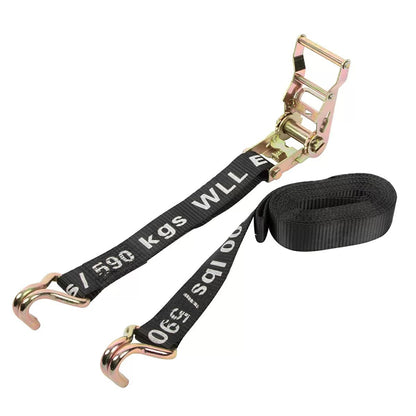 Erickson Manufacturing Ratchet Strap With Double J Hooks - 1 1/2" x 15' - 4,000 lb. - QC Supply - 