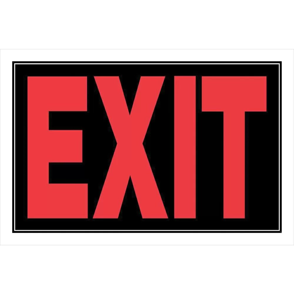 Exit Sign - 8" x 12" - QC Supply - 