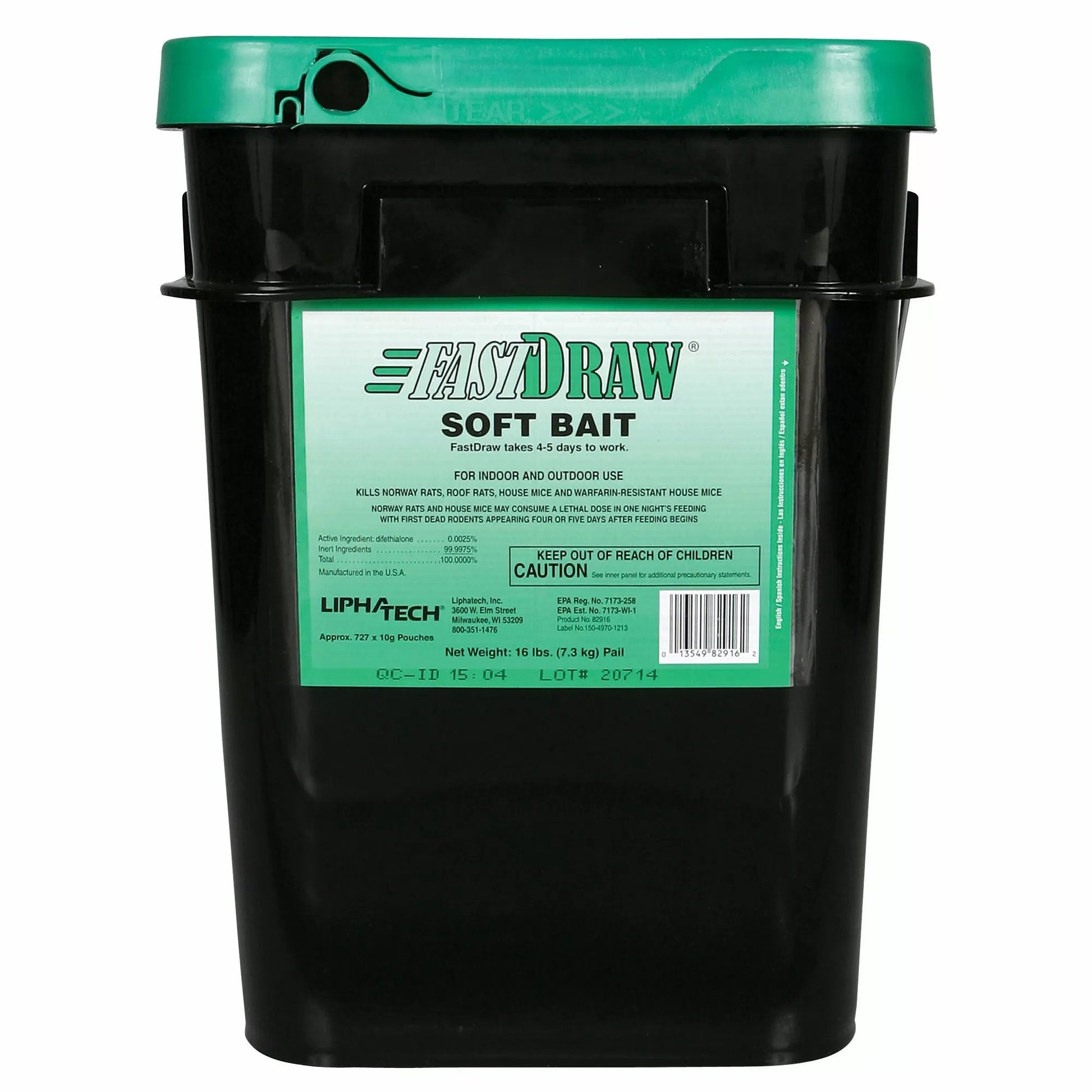 FastDraw® Soft Bait Rodenticide 8 lb. or 16 lb. Pail - QC Supply - 