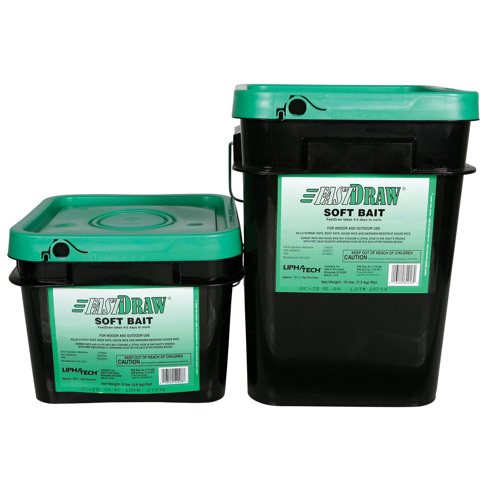 FastDraw® Soft Bait Rodenticide 8 lb. or 16 lb. Pail - QC Supply - 