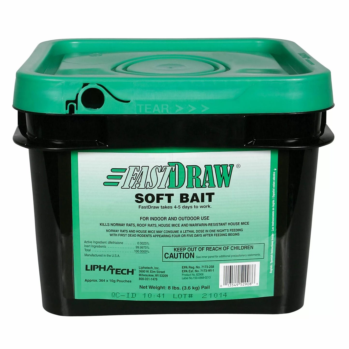 FastDraw® Soft Bait Rodenticide 8 lb. or 16 lb. Pail - QC Supply - 