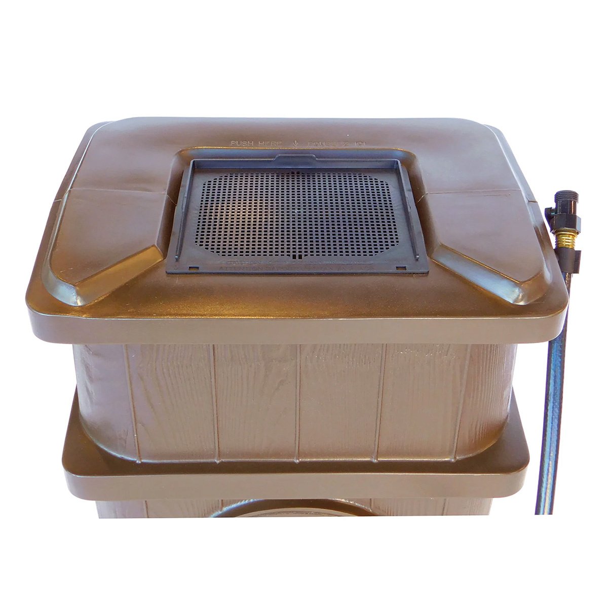 FCMP Outdoor Wood Grain Rain Barrel - 45 Gal. - QC Supply - 