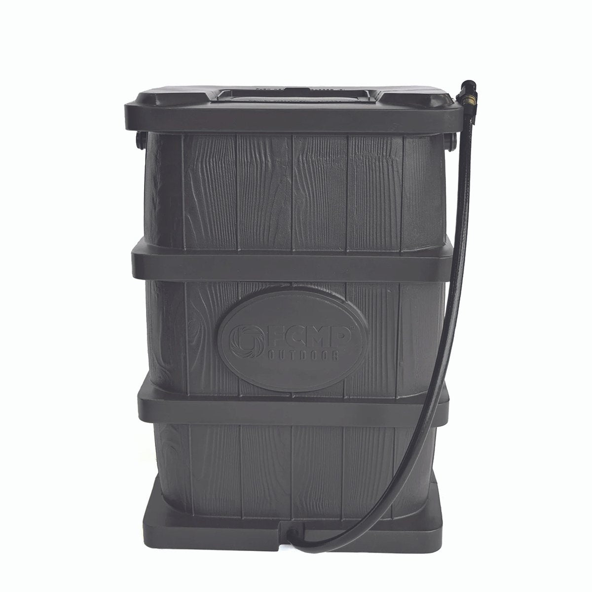 FCMP Outdoor Wood Grain Rain Barrel - 45 Gal. - QC Supply - 