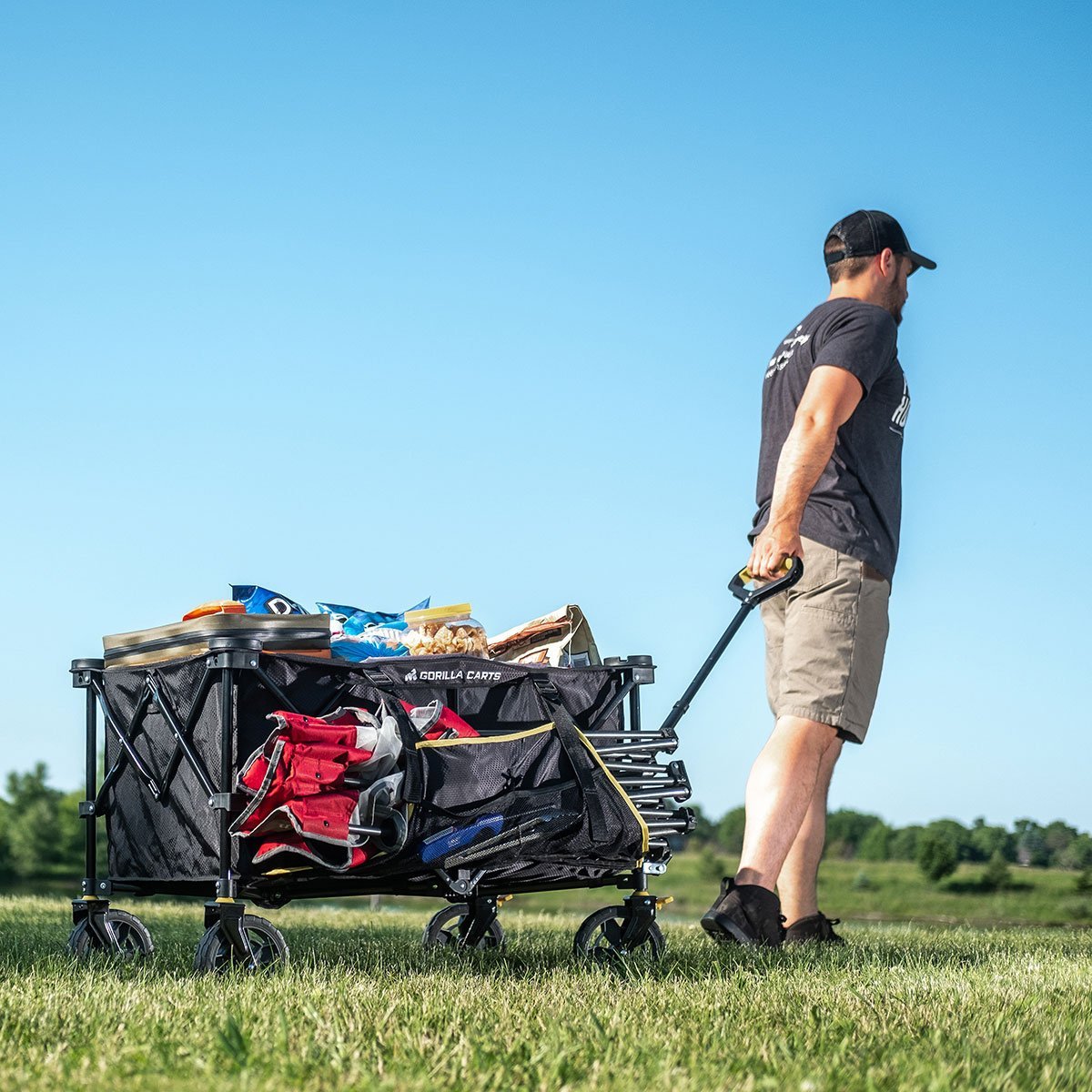Folding, Collapsible 7 Cubic Feet Utility Wagon - QC Supply - 