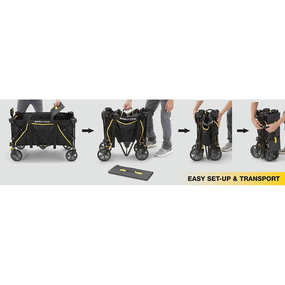 Folding, Collapsible 7 Cubic Feet Utility Wagon - QC Supply - 