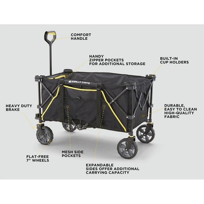 Folding, Collapsible 7 Cubic Feet Utility Wagon - QC Supply - 