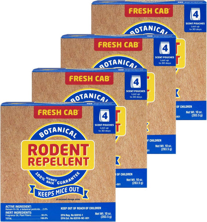 Fresh Cab® Rodent Repellent - 4 Pack (16 Pouches) - QC Supply - 