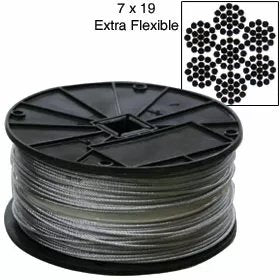 Galvanized Cable by THE ROLL 7x19 250 ft - QC Supply - 