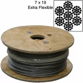 Galvanized Cable by THE ROLL 7x19 500 ft - QC Supply - 