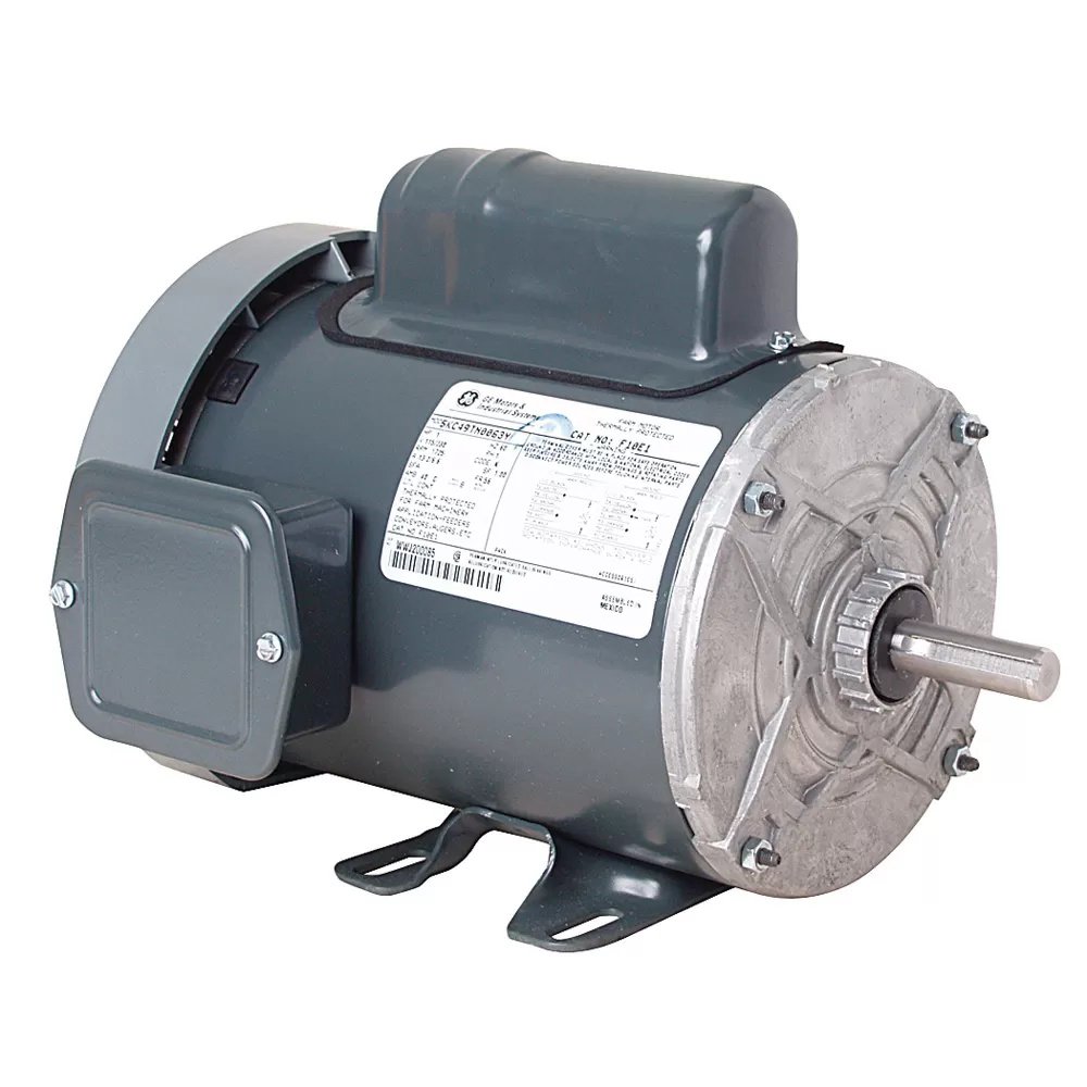 GE Farm Duty Motor with Rigid Base - 1 HP 1725 RPM 5/8" Shaft (GE MFG# F10E1) - QC Supply - 