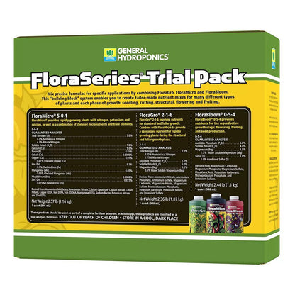 General Hydroponics® Flora Series® Quart Trial Pack - QC Supply - 