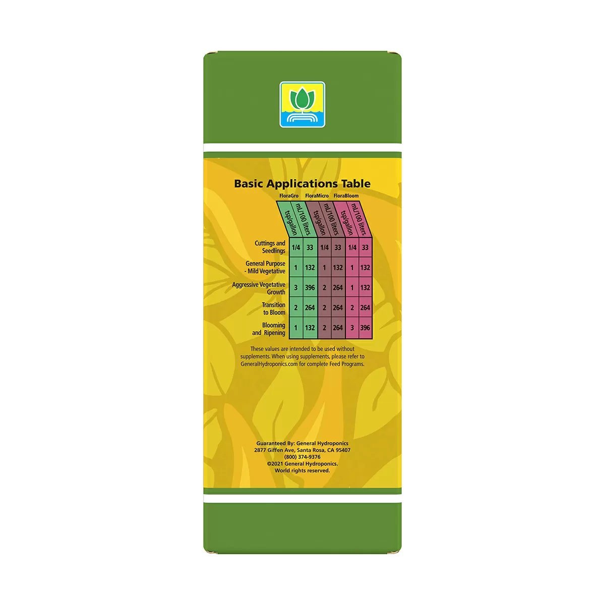 General Hydroponics® Flora Series® Quart Trial Pack - QC Supply - 