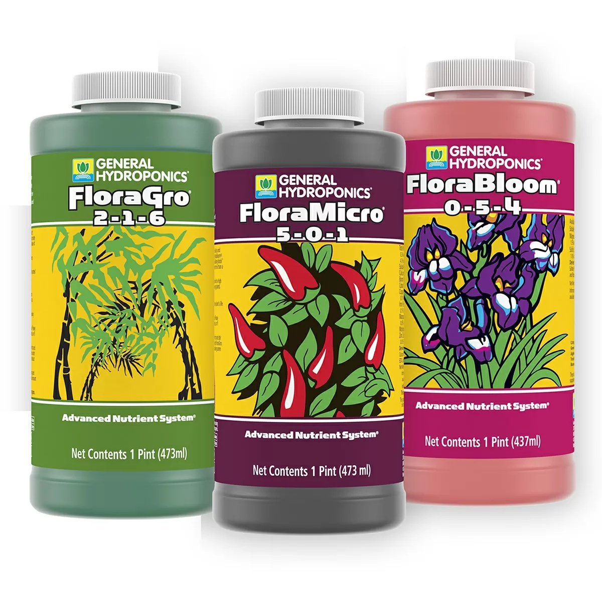 General Hydroponics® Flora Series® Quart Trial Pack - QC Supply - 