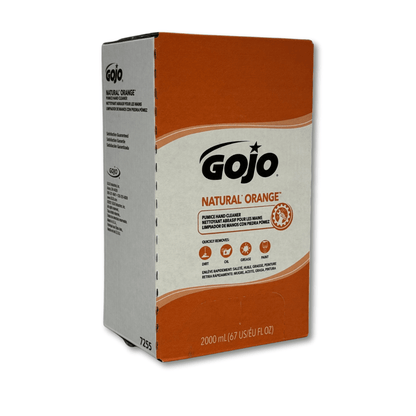 GOJO® Natural* Orange™ Pumice Hand Cleaner - 2000 mL Refill - QC Supply - 