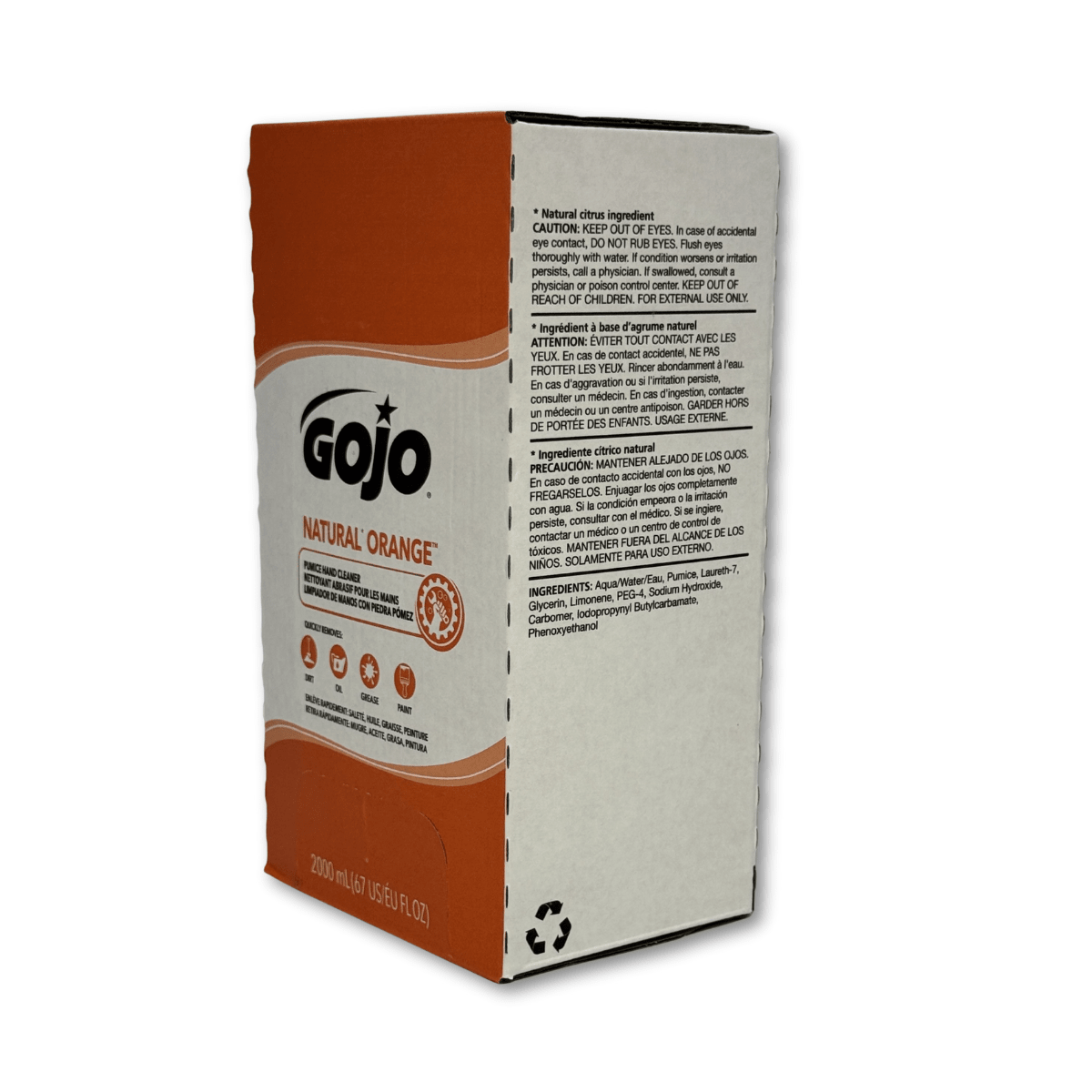 GOJO® Natural* Orange™ Pumice Hand Cleaner - 2000 mL Refill - QC Supply - 