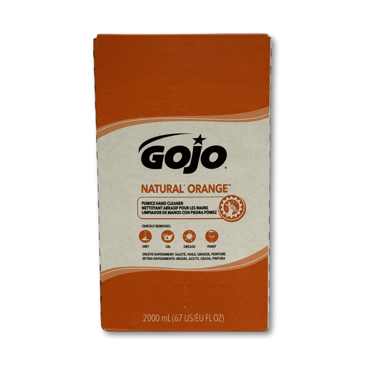 GOJO® Natural* Orange™ Pumice Hand Cleaner - 2000 mL Refill - QC Supply - 