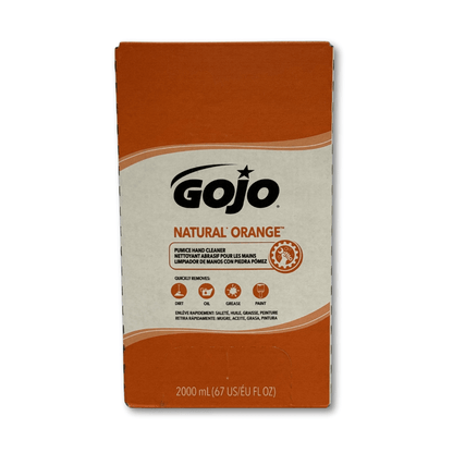 GOJO® Natural* Orange™ Pumice Hand Cleaner - 2000 mL Refill - QC Supply - 