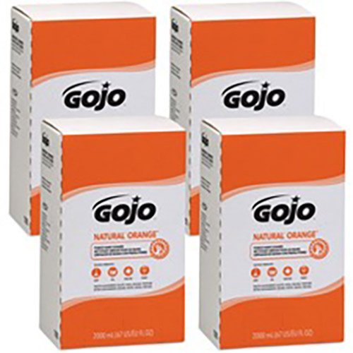 GOJO® Natural* Orange™ Pumice Hand Cleaner - 2000 mL Refill - QC Supply - 