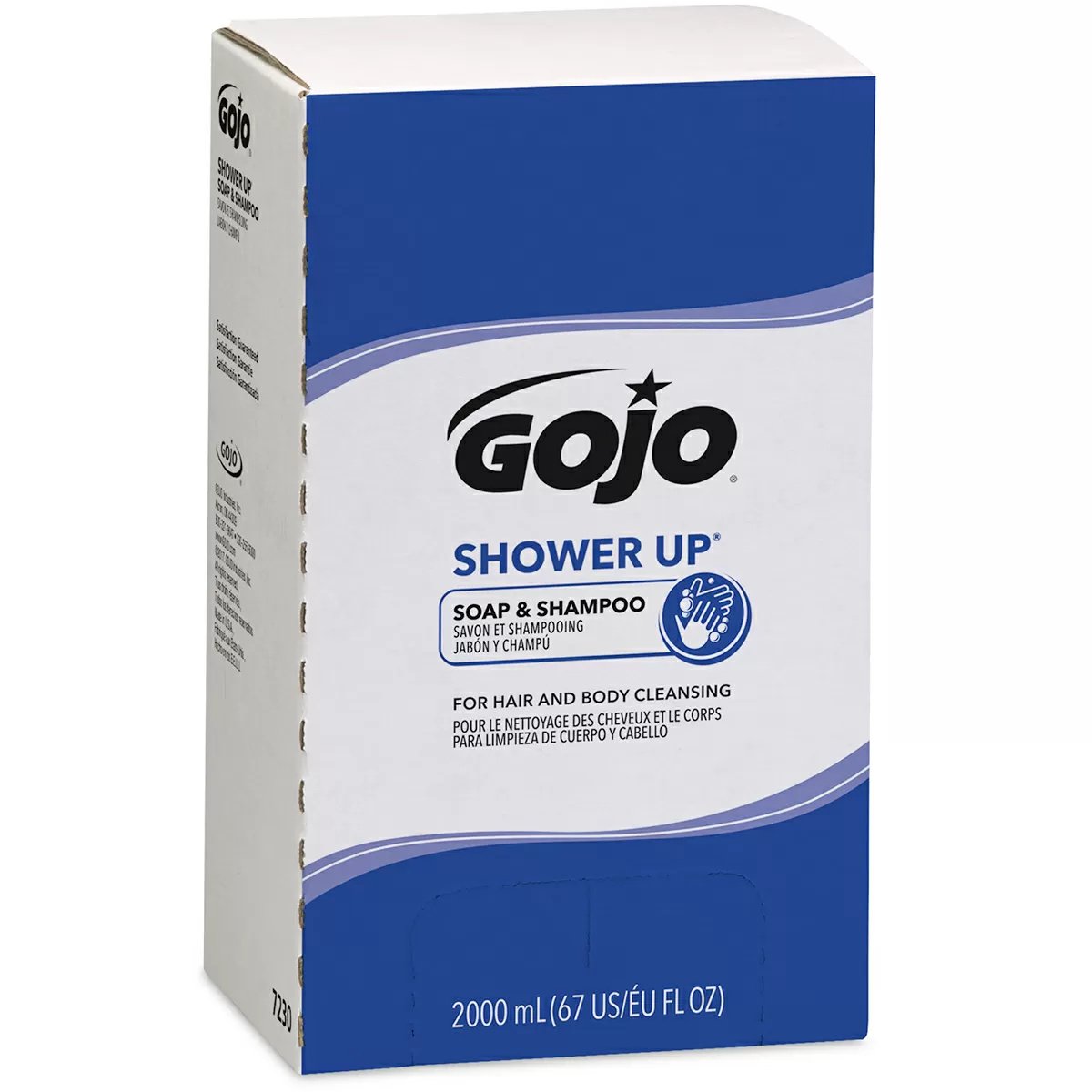 GOJO® SHOWER UP® Soap & Shampoo - 2000 mL Refill Box - QC Supply - 
