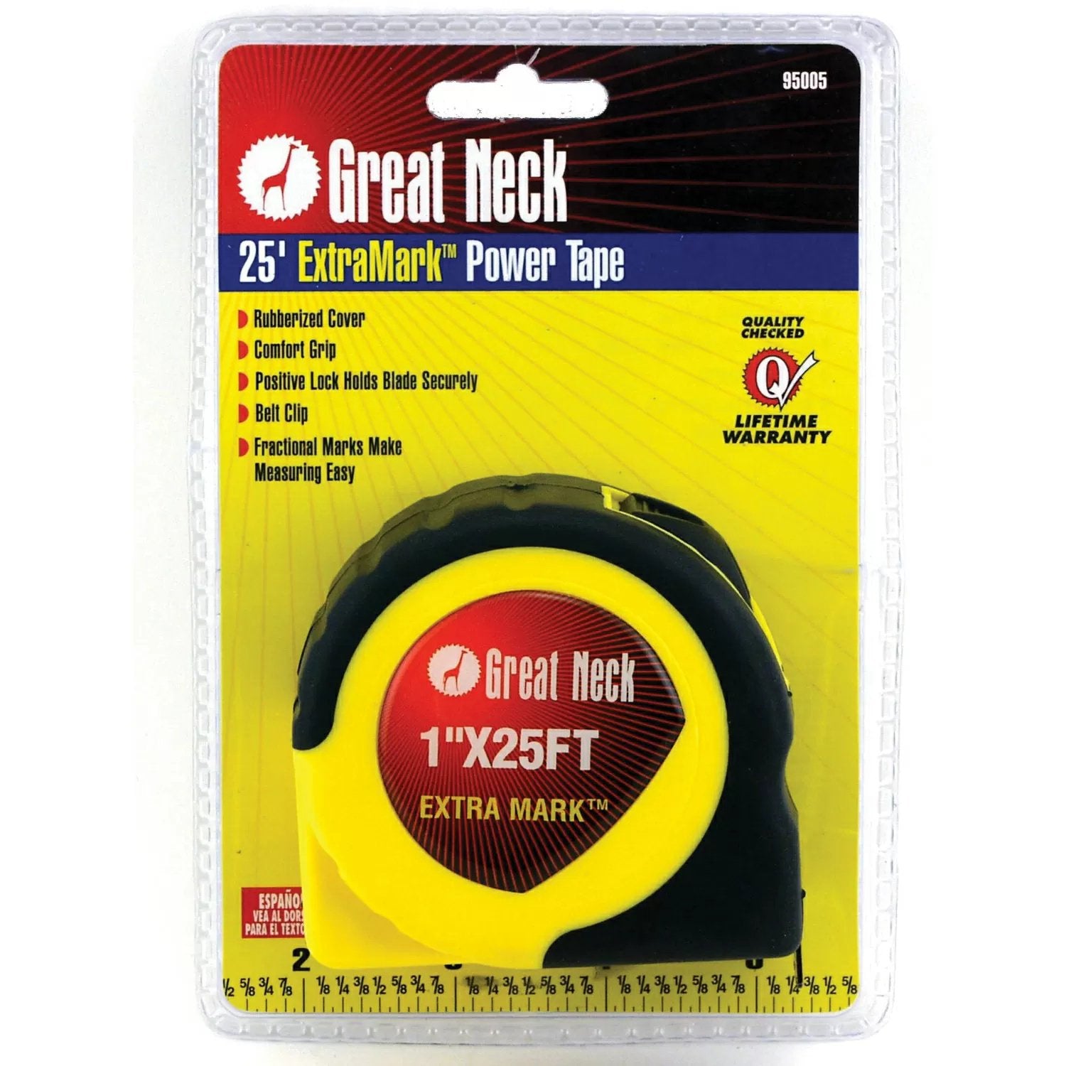 Great Neck 1" x 25' Tape Measure - QC Supply - 